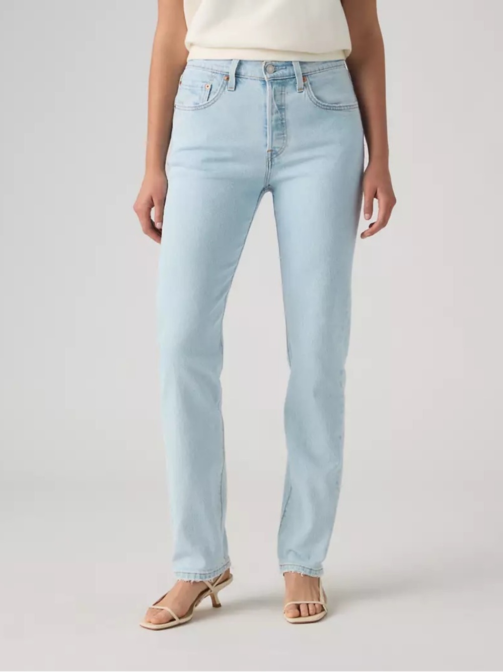 High Waisted Levi’s 501 Jeans Light Wash